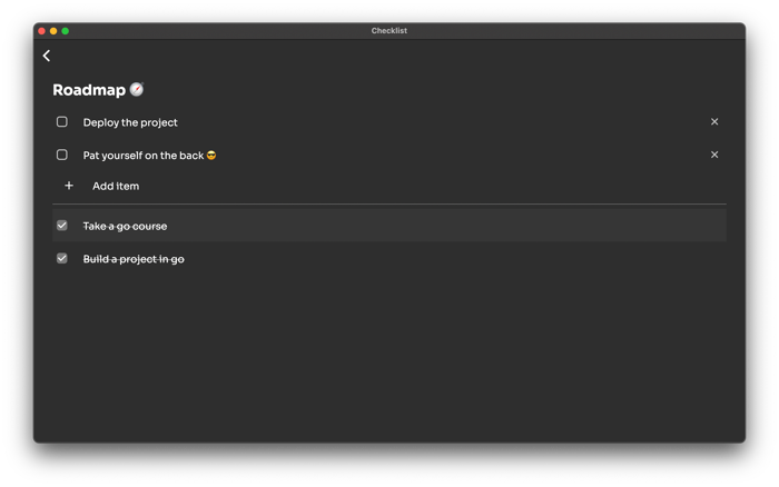 Checklist - Get things done