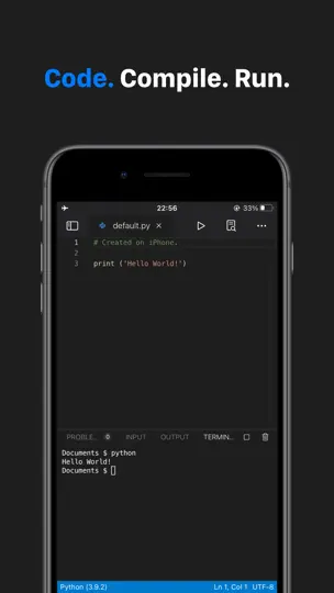 Capture d'écran de Code App sur iPhone 1