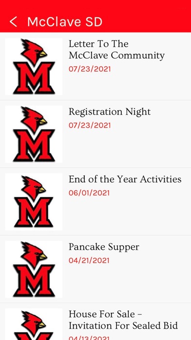 McClave School District Screenshot