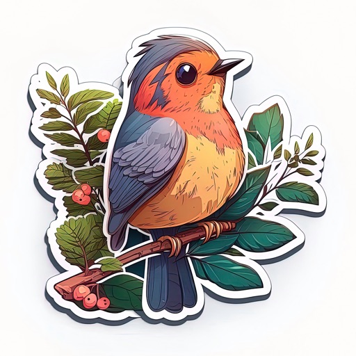 Watercolor Birds Art Stickers icon