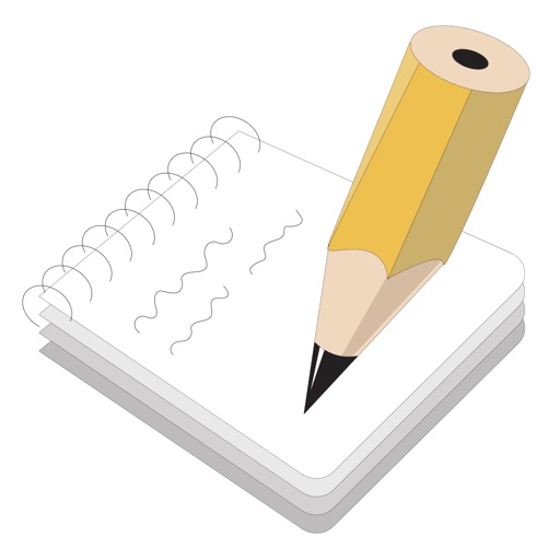 Handwriting notepad draw notes icon