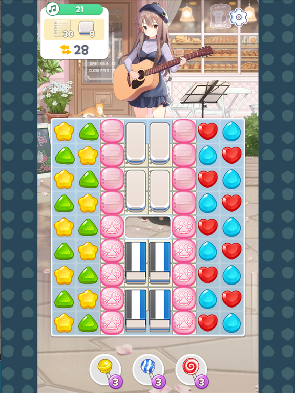 ギター少女マッチ3パズル - 癒し＆デコパズルのおすすめ画像6