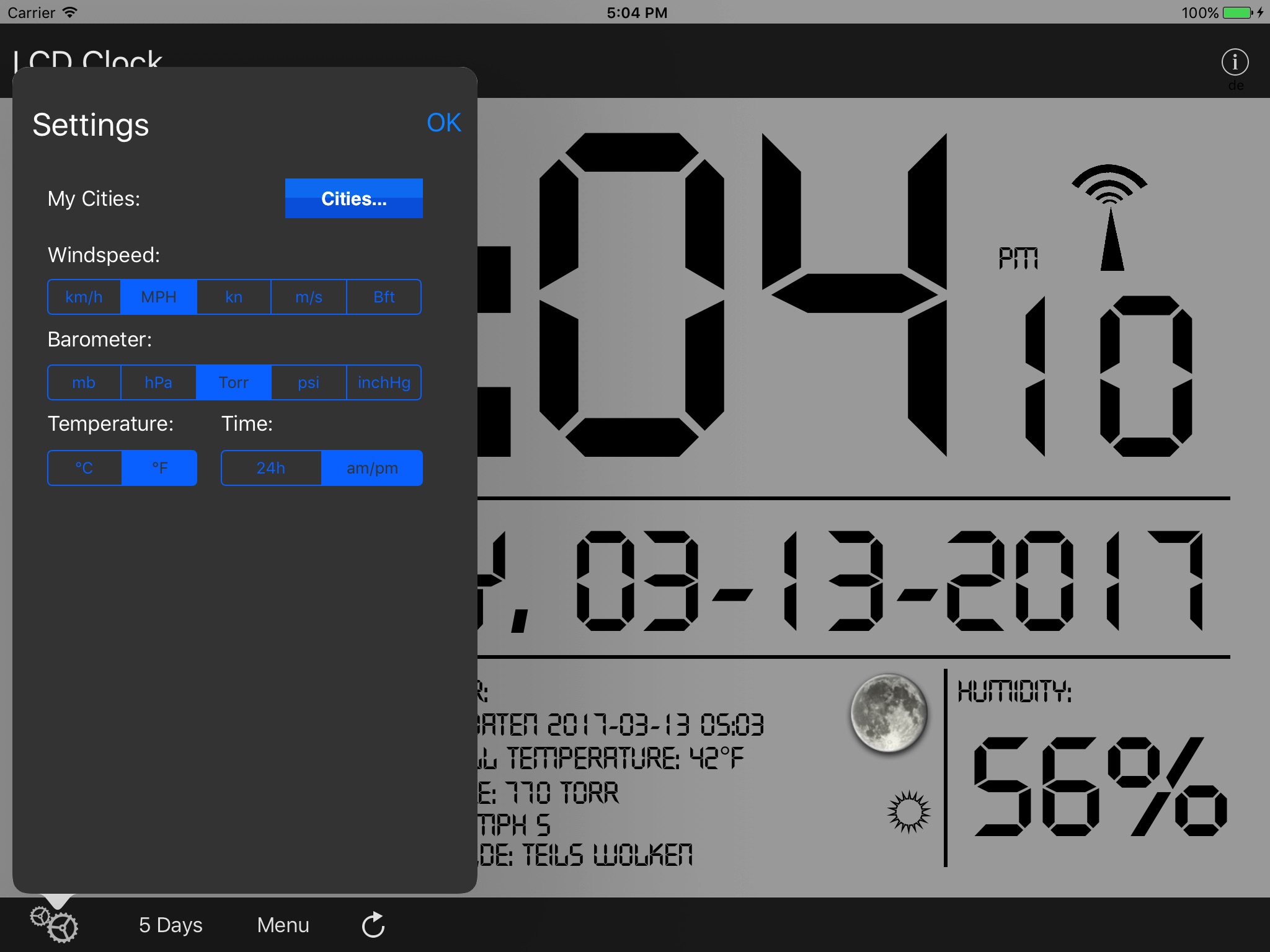 LCD-Clock screenshot 2