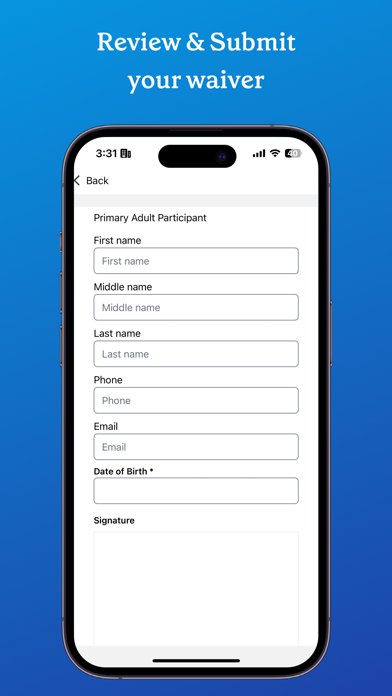 Online Waiver Pro Screenshot