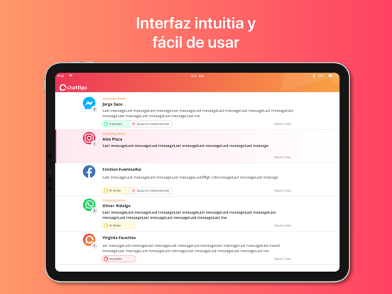 Chattigo iPad screenshot 2 - Social Networking app