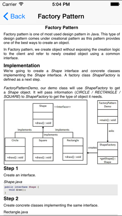 Screenshot #2 pour Design Patterns for Java/J2EE