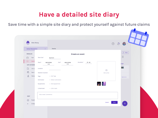 Site Diary - Construction iPad screenshot 4 - Productivity app
