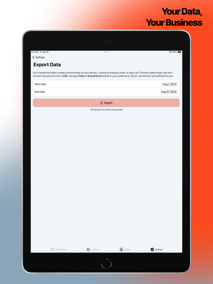 Budgie Expense and Budget