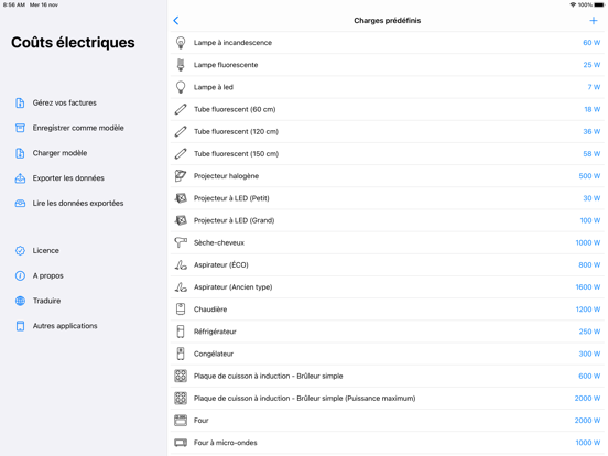 Screenshot #6 pour Coûts électriques