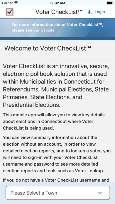 Voter CheckList Screenshot