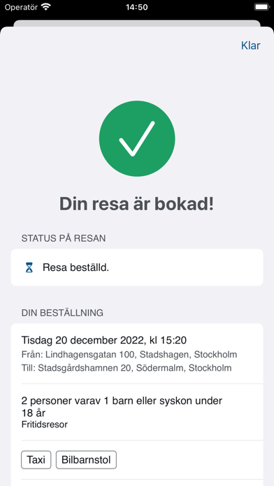 Färdtjänsten Stockholm Screenshot