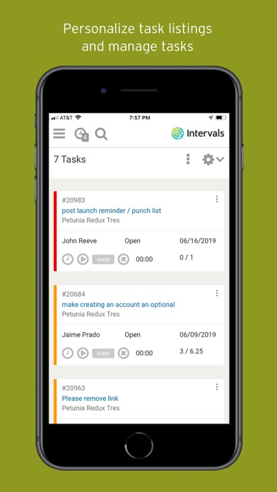 Intervals™ iPhone screenshot 2 - Productivity app