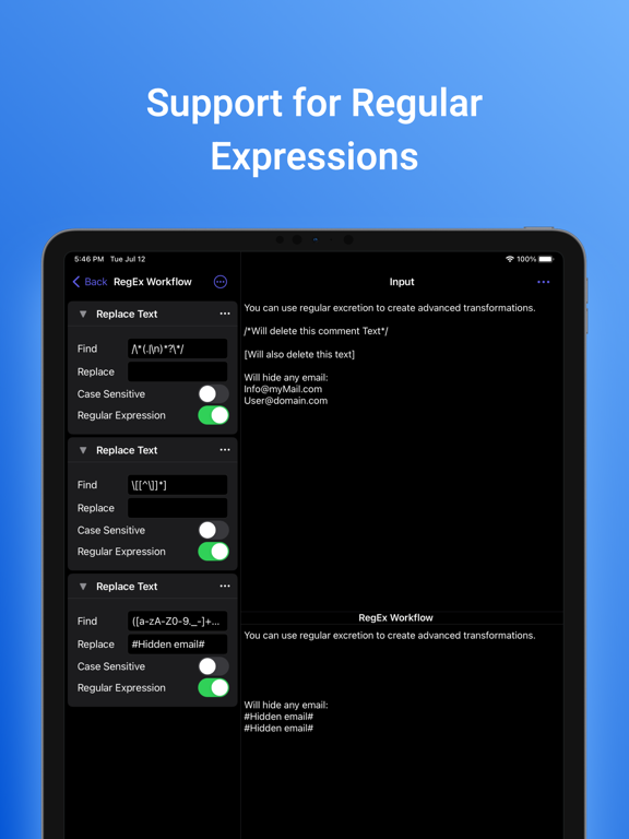 Text Workflow: Text Processing iPad app afbeelding 6