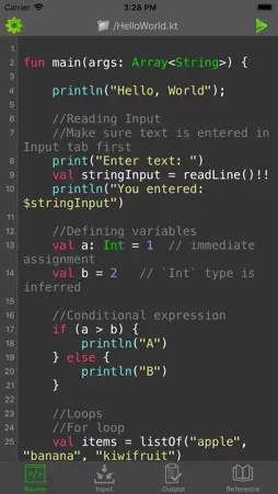 Kotlin Programming Compiler screenshot 1