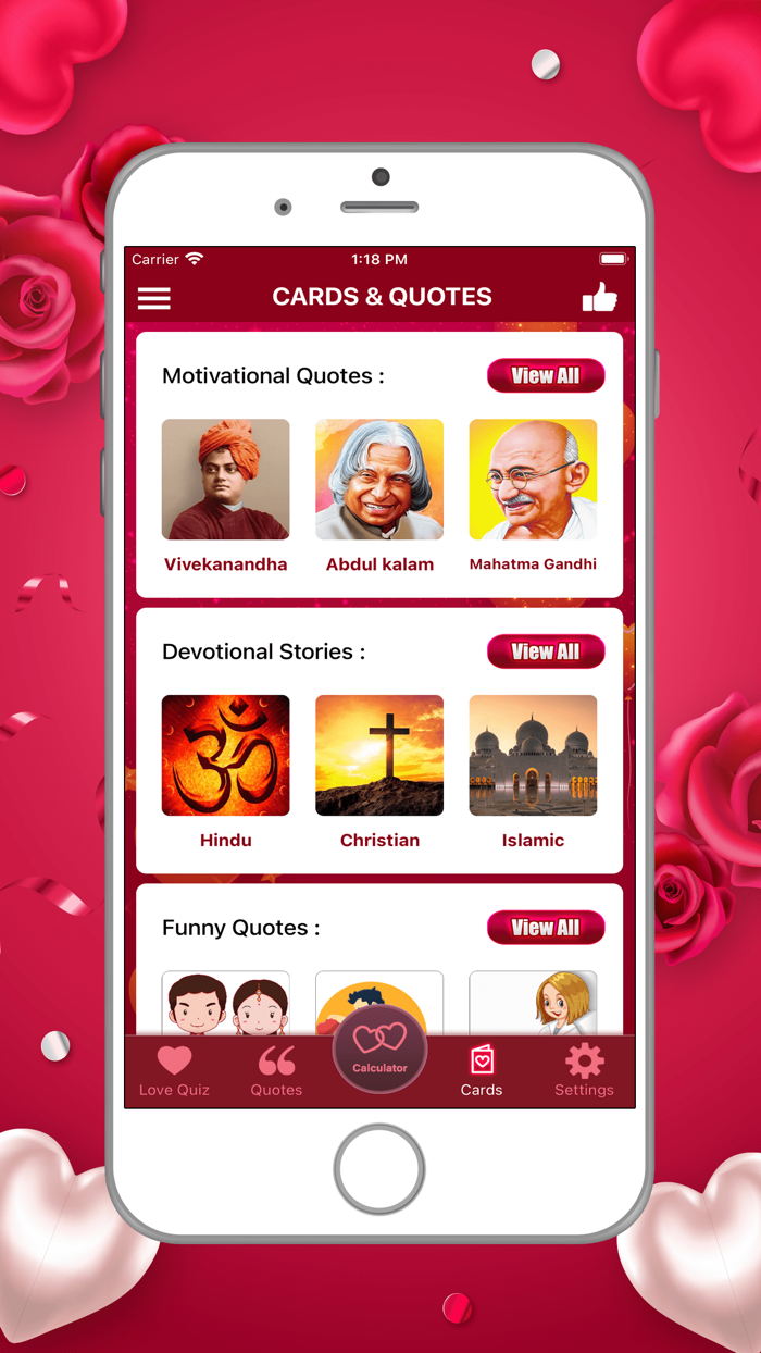 Love Quiz Cards Quotes