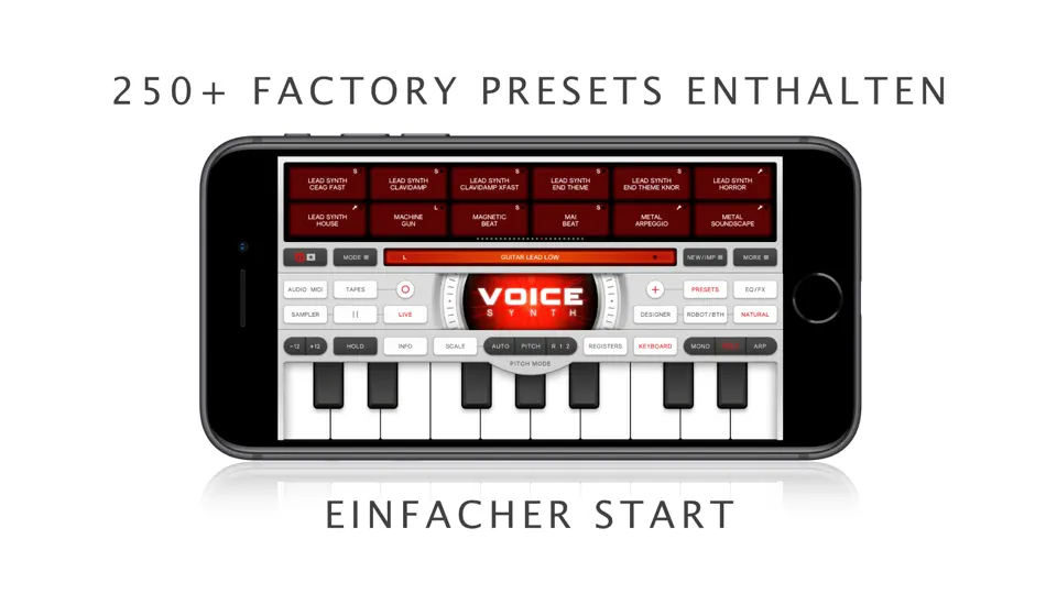 Screenshot von Voice Synth auf dem iPhone 10