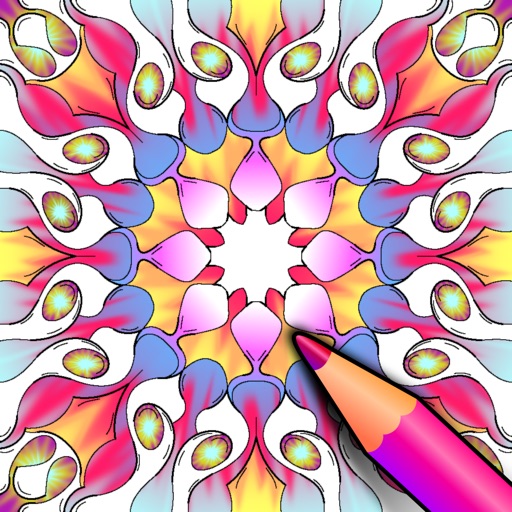 Color Surreal Mandala Coloring icon