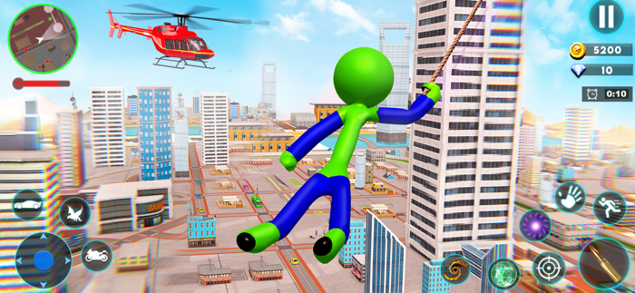 Stickman Rope Hero Games 3D