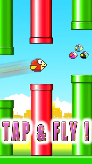 Jumpy Red Bird - Tube Hopper screenshot 1