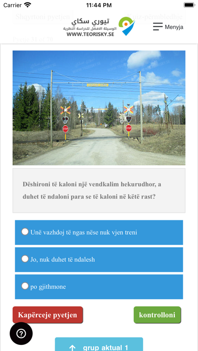 Teori B körkort - Albanska Screenshot