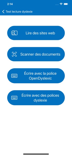 Test lecture dyslexie francais dans l'App Store