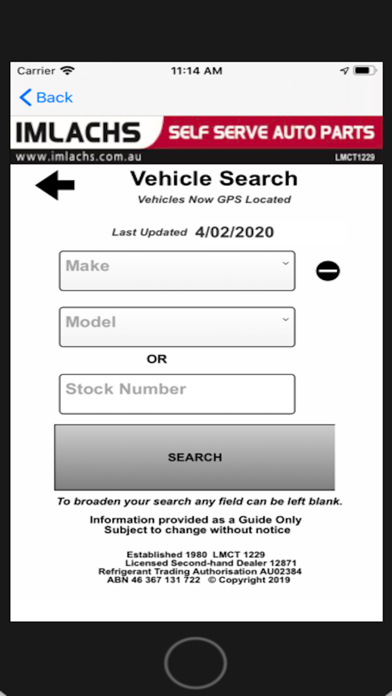 Imlachs Self Serve Auto Parts Screenshot