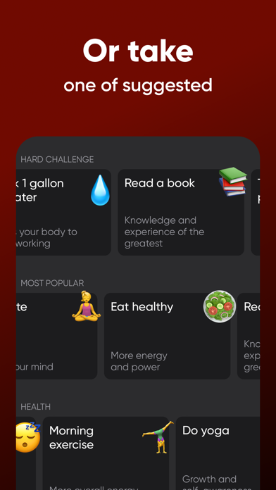 Hard challenge: Daily Habits Screenshot