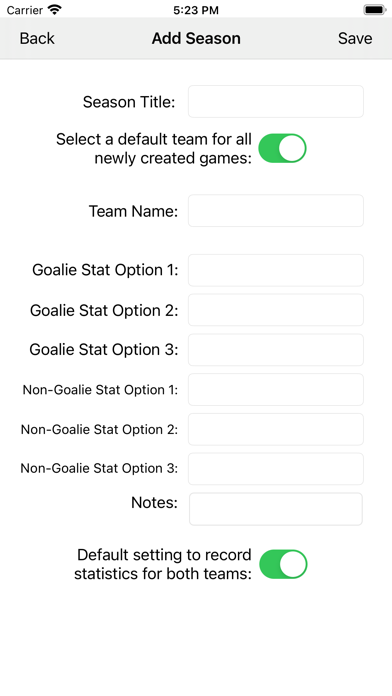 Field Hockey Statistics Screenshot