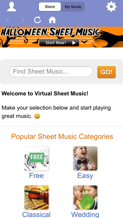 Screenshot #1 pour Virtual Sheet Music