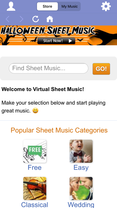 Virtual Sheet Music Screenshot