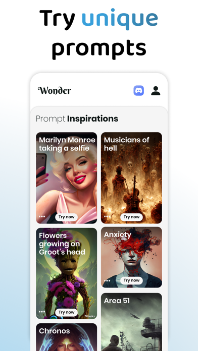 Wonder - AI Art Generator para iPhone - Download