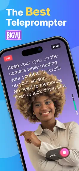 Game screenshot BIGVU Teleprompter for Pros mod apk