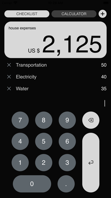 Checklist Calculator Pro Screenshot