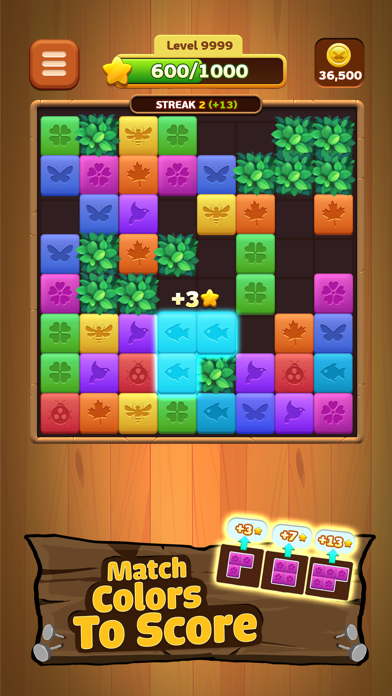 Triple Butterfly: woody puzzle Screenshot
