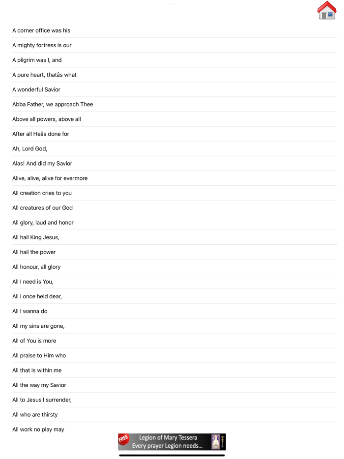 English Christian Song Book