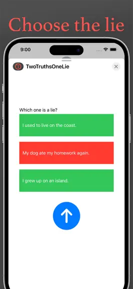 Game screenshot Two Truths and a Lie: iMessage apk