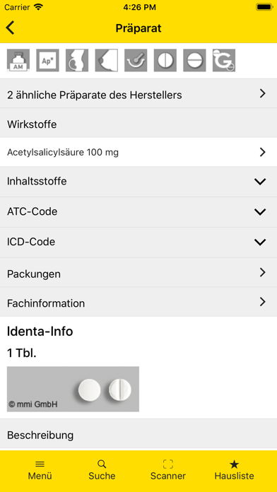 Gelbe Liste Pharmindex App Screenshot