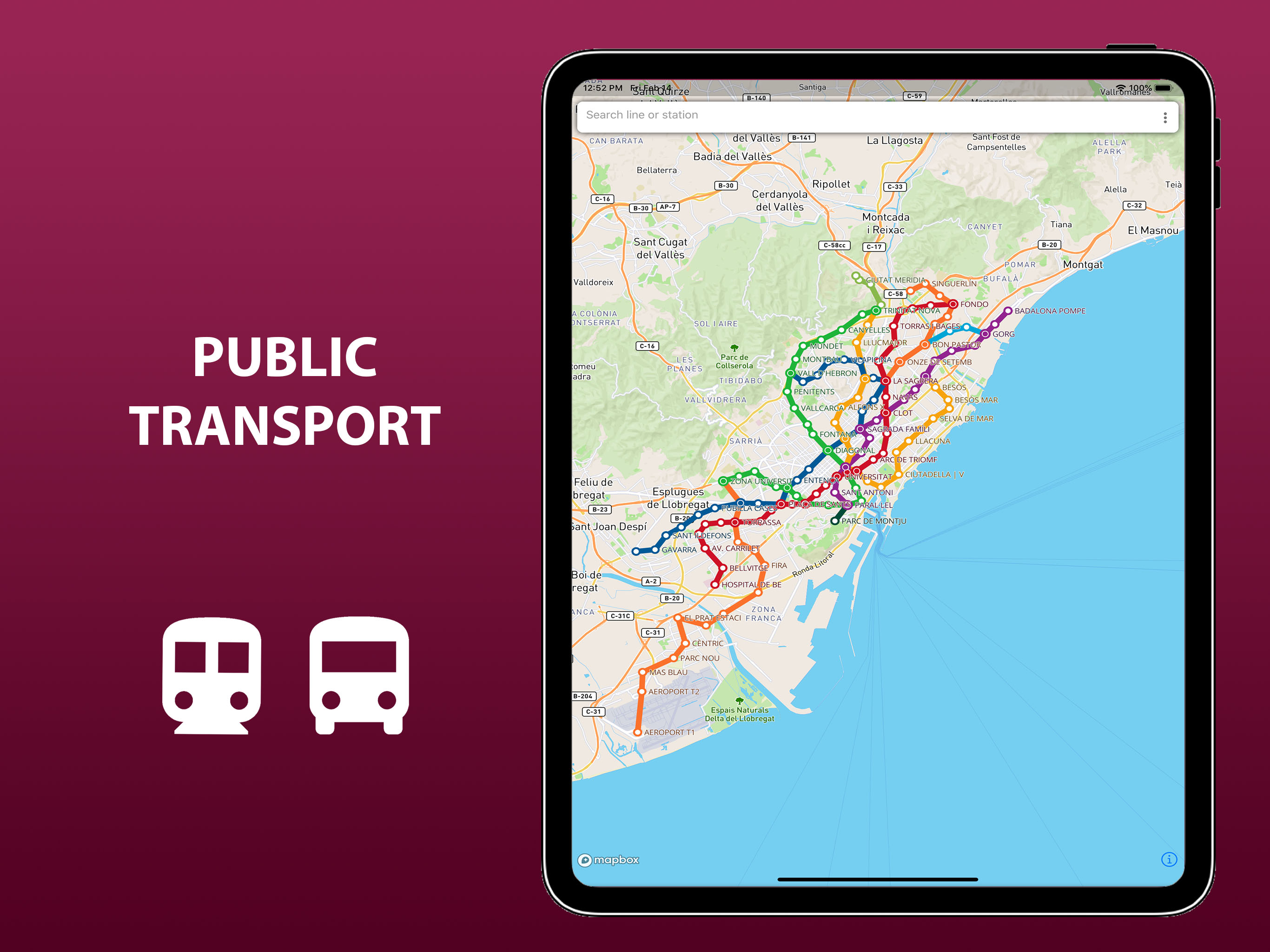 Public transport map Barcelona screenshot 9
