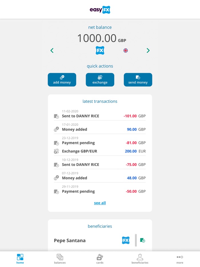 EasyFX Prepaid Card and Account