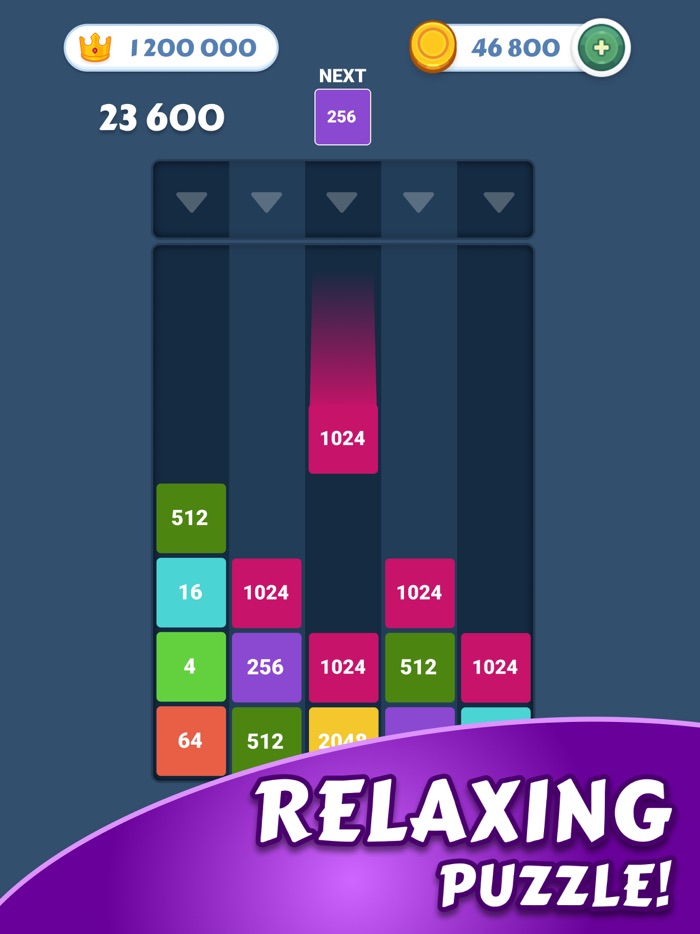 Number Drop x2 Blocks Merge