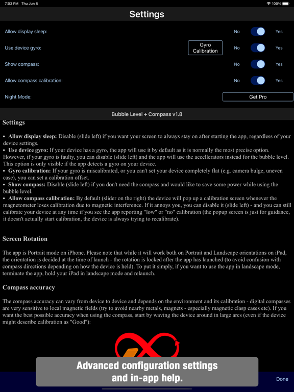 Screenshot #5 pour Bubble Level + Compass