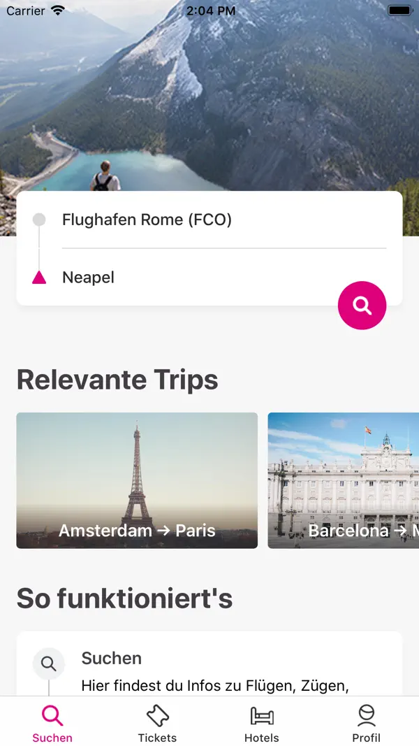 Rome2Rio Screenshot 1