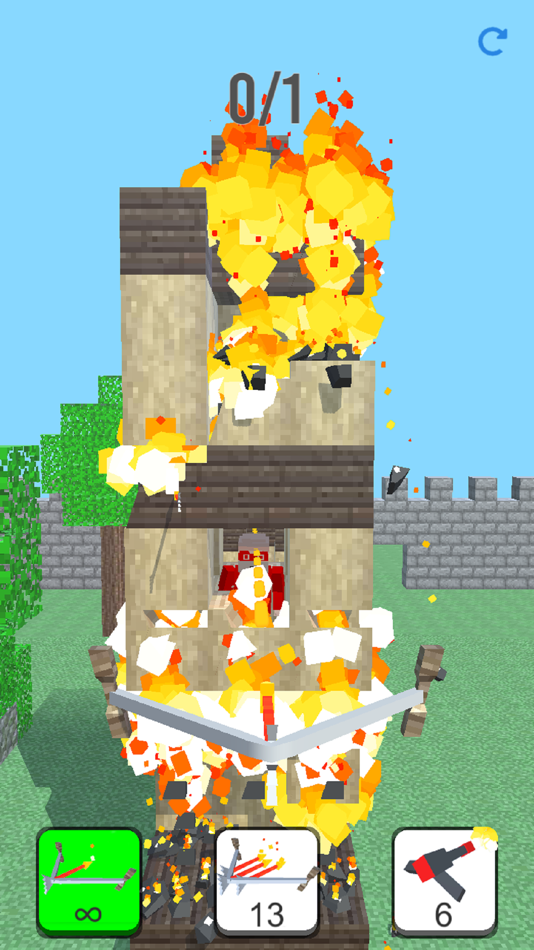 #8. Burn it Down! 3D Pixel Game (iOS) By: AI Games FZ