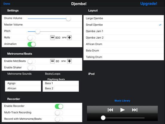 Djembe! iPad screenshot 5 - Music app