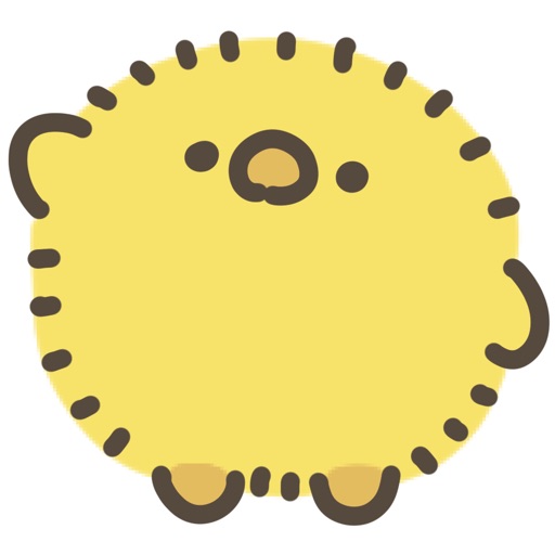 fluffy chick sticker