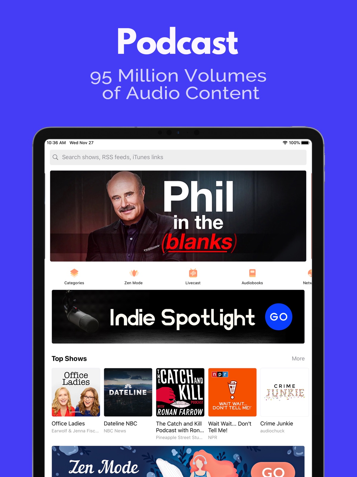 Podcast App & Player - Castbox ipad screenshot 1