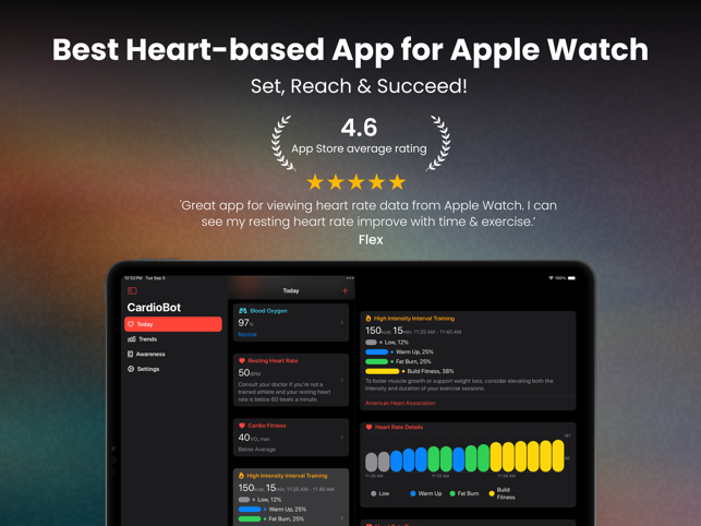 ‎CardioBot: Heart Rate Monitor Screenshot