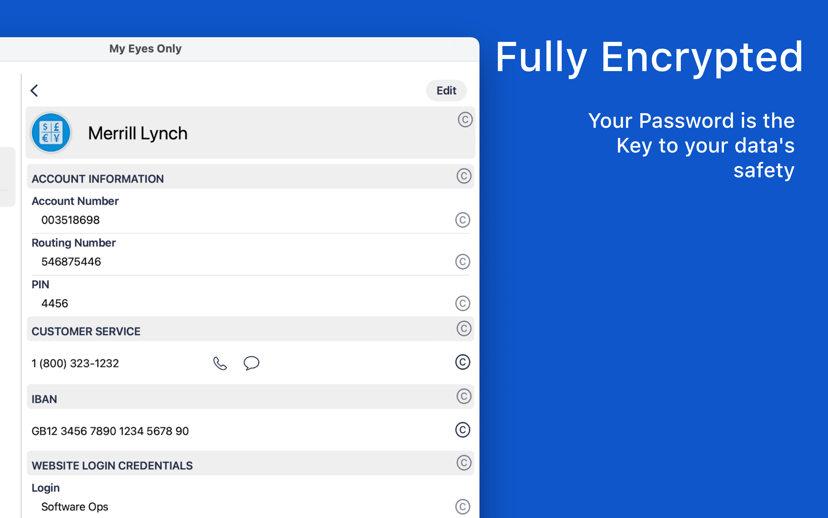 My Eyes Only Password Manager