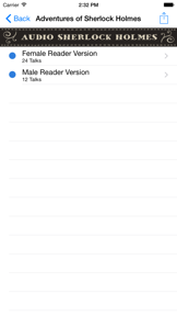 Sherlock Holmes Audio Library screenshot