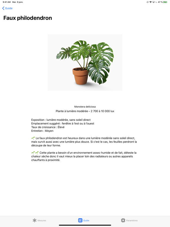 Screenshot #6 pour Plantes et Lumière